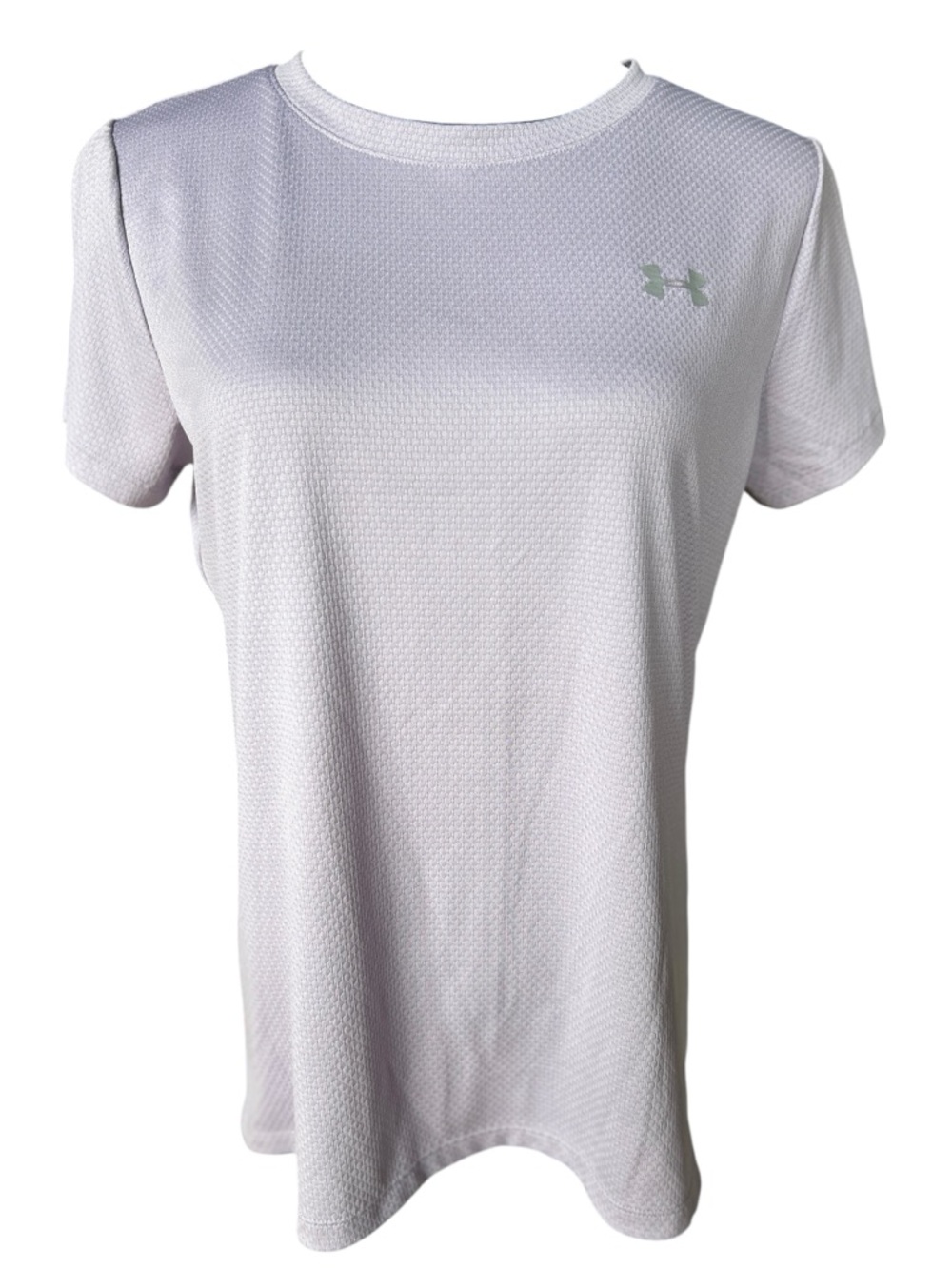 Under Armour HeatGear Lavender Textured Tee Women’s Medium Loose Fit Athletic